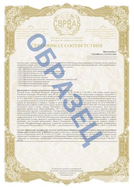 Образец Приложение к СТО 01.064.00220722.2-2020 Новый Уренгой Сертификат СТО 01.064.00220722.2-2020 